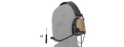 Airsoft C5 Tactical Communication Headset w/ Noise Reduction (Tan)