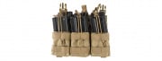 Lancer Tactical Adaptive Hook And Loop Triple Dual Mag Pouch (Tan)