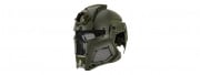 Tac-9 Interstellar Battle Trooper Full Face Airsoft Helmet (OD Green)