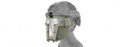 Lancer Tactical T-Shaped Windowed Attachment Face Mask For Fast/Bump Helmets (Gray)