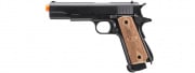Double Bell M1911 CO2 Gas Blowback Airsoft Pistol w/ Wood Grip (Black)