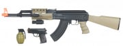 CYMA IU-AK47B LPEG Rifle & P618 228 Spring Pistol Airsoft Combo (Tan)
