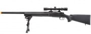 Lancer Tactical M24 Bolt Action Spring Powered Sniper Rifle w/ Scope & Bipod (Black)