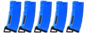 Lancer Tactical 130 Round High Speed Mid-Cap Magazine (5 pack/Blue)