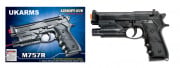 UK Arms M757R M9 w/ Laser Spring Airsoft Pistol (Black)
