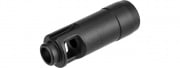Well AK74 Airsoft Muzzle Brake With 22mm To 14mm Adapter (Black)
