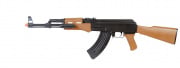 UK Arms Airsoft Spring AK-47 Rifle With Laser/FlashLight (Black/Wood)