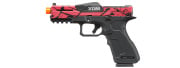 Poseidon CSI XG8 Gas Blow Back Aluminum Pistol (Red/Black Splash Anodized)