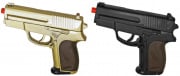 UK Arms Airsoft Spring Powered Pistol Combo Pack (Black/Gold)