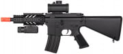 Double Eagle M4 CQB RIS Airsoft AEG Rifle With Flashlight And Red Dot Scope