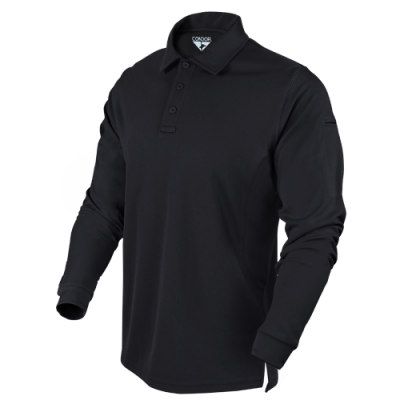 Condor Outdoor Performance Long Sleeve Tactical Polo ( Black / Option )