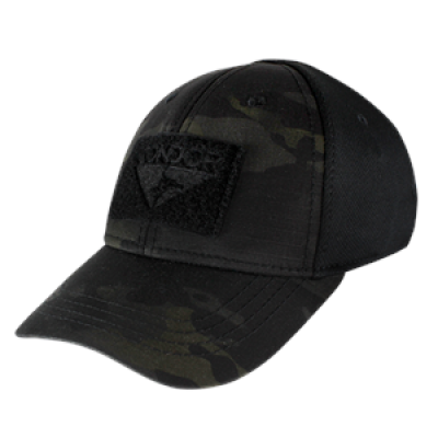 Condor Outdoor Flex Velcro Tactical Cap ( Multicam Black / S - M )
