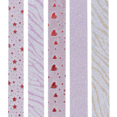 5 Rolls Glitter Paper Party Collection Bling Washi Tape Sticky