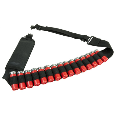 VISM Shotgun Bandolier Sling w/ Sling Swivel ( Black )