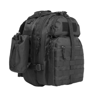 VISM Sling Backpack Pack / Water Bottle Pouch ( Black )