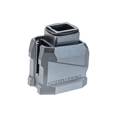 CTM CNC Aluminum Mag Extension Plate for TM Hi-Capa GBB Airsoft Pistols (Silver)