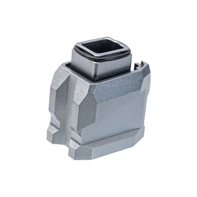 CTM CNC Aluminum Mag Extension Plate for TM Hi-Capa GBB Airsoft Pistols (Silver)
