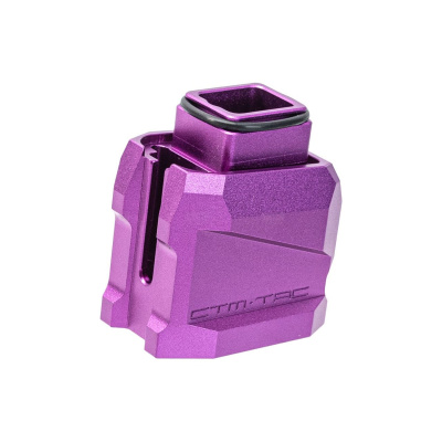 CTM CNC Aluminum Mag Extension Plate for TM Hi-Capa GBB Airsoft Pistols (Violet)