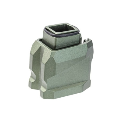 CTM CNC Aluminum Mag Extension Plate for TM Hi-Capa GBB Airsoft Pistols (Army Green)