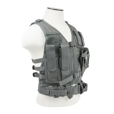 VISM Childrens Tactical Crossdraw Vest ( Urban Gray / XS - S )
