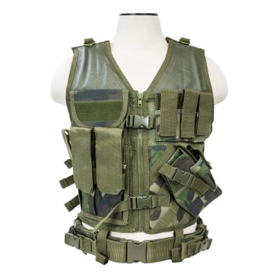 VISM Tactical Crossdraw Vest ( Woodland / XL - XXL )