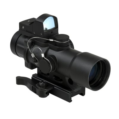 VISM Compact Prismatic Optic 3.5X32 W/ Blue / Green Urban Tac Reticle ( Green Lens )