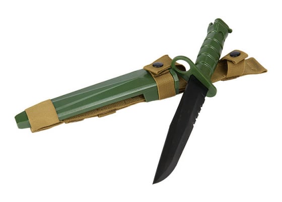 UK Arms M10 Dummy Bayonet W/ Blade Cover For M4/M16 ( OD Green )