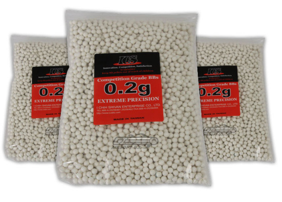 ICS Extreme Precision .20g 3500 ct. BBs 3 Bag Special ( White )
