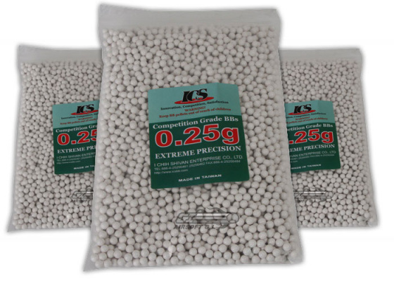 ICS Extreme Precision .25g 3500 ct. BBs 3 Bag Special ( White )