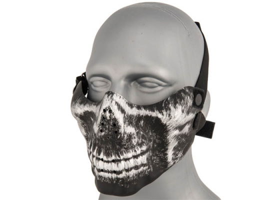 Emerson Half Face Skull Mask ( Black / Silver )