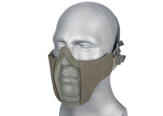 WoSporT Steel Mesh Nylon Lower Face Mask ( Gray )