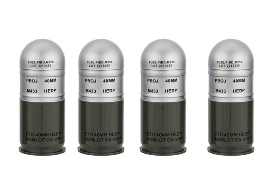 Tac 9 M433HE-1 Dummy Airsoft Grenade Cartridges ( Silver )