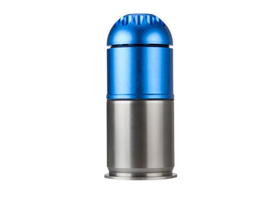 Atlas Custom Works Airsoft 96 rd. Grenade Shell ( Blue / Silver )