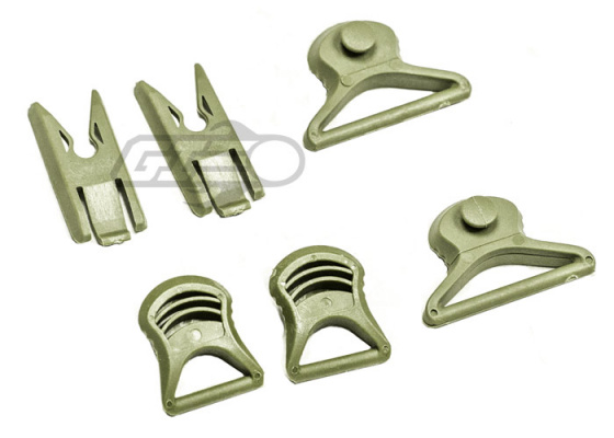 Lancer Tactical Goggle Swivel Clips for Helmet ( Foliage )