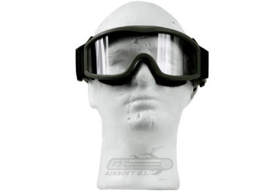 Lancer Tactical CA-201G Airsoft Safety Clear Lens Goggles Basic ( OD Green )