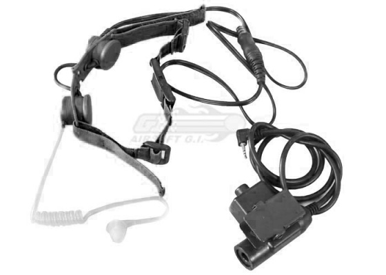 Bravo Throat Mic Motorola 1 Pin Version PTT ( Black )