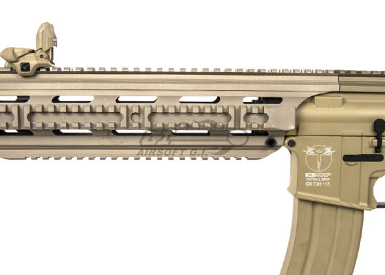 ICS CXP-16 L Pro M4 Carbine AEG Airsoft Rifle w Barrel Extension ( Tan )