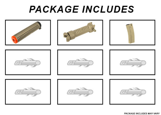 ICS CXP-16 L Pro M4 Carbine AEG Airsoft Rifle w Barrel Extension ( Tan )