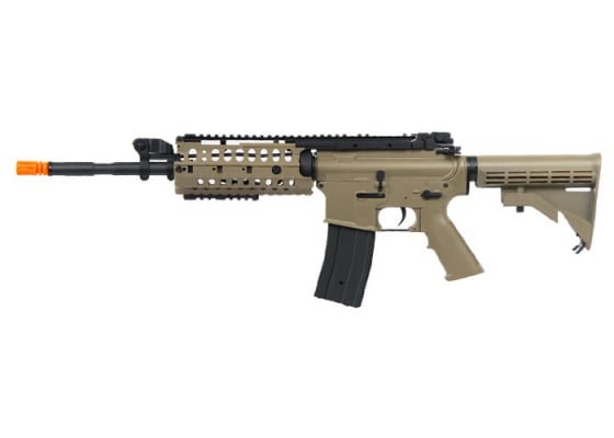 JG F6613TAN SR16 RIS M4 Carbine AEG Airsoft Rifle Enhanced Version ( Tan )