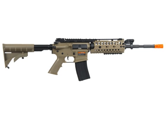 JG F6613TAN SR16 RIS M4 Carbine AEG Airsoft Rifle Enhanced Version ( Tan )