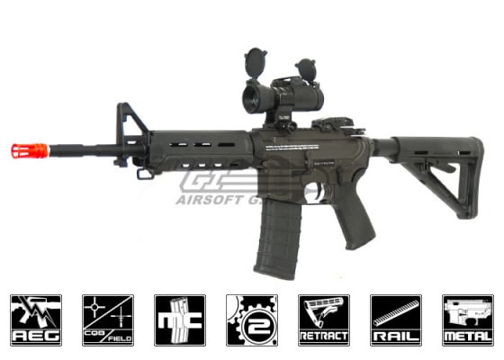 King Arms Smith & Wesson M&P15 MOE Carbine AEG Airsoft Rifle ( Black )