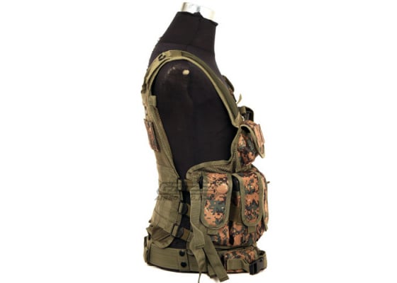 Lancer Tactical Crossdraw Vest w/ Holster ( Marpat )