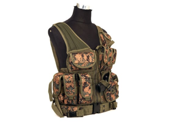 Lancer Tactical Crossdraw Vest w/ Holster ( Marpat )