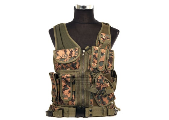 Lancer Tactical Crossdraw Vest w/ Holster ( Marpat )