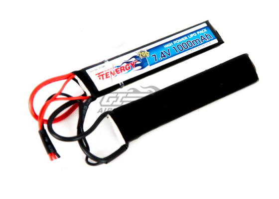 Tenergy LiPo 7.4v 1000mAh 2s 20C Butterfly Pack Battery