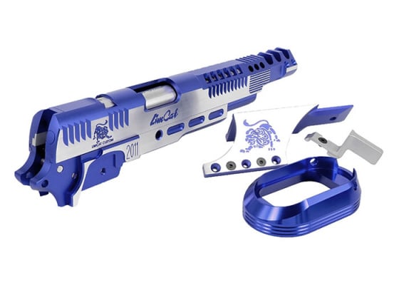 Airsoft Masterpiece Limcat Steelcat Open Slide Kit Set For Hi-Capa ( Blue )