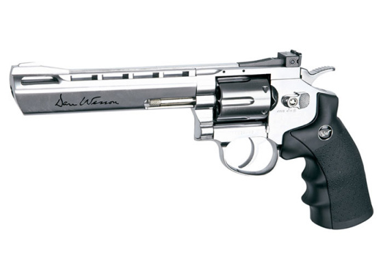 ASG Licensed Dan Wesson 6" CO2 .177 Air Revolver Airgun ( Silver )