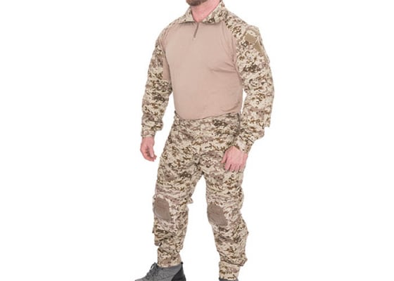 Lancer Tactical Combat Tactical Uniform Set ( Desert Digital / XL )