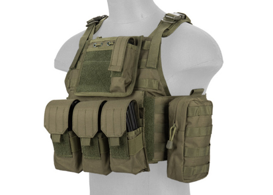 Lancer Tactical Nylon Tactical Assault Plate Carrier ( OD Green )