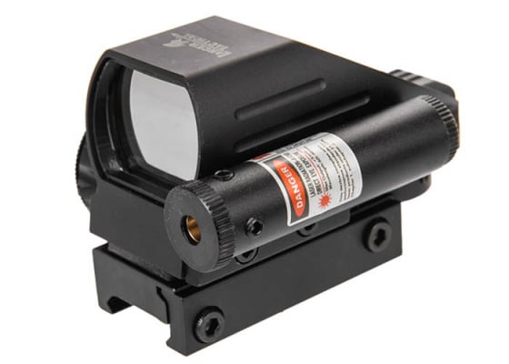 Lancer Tactical 4 Pattern Reticle Reflex Sight w/ Laser ( Black )